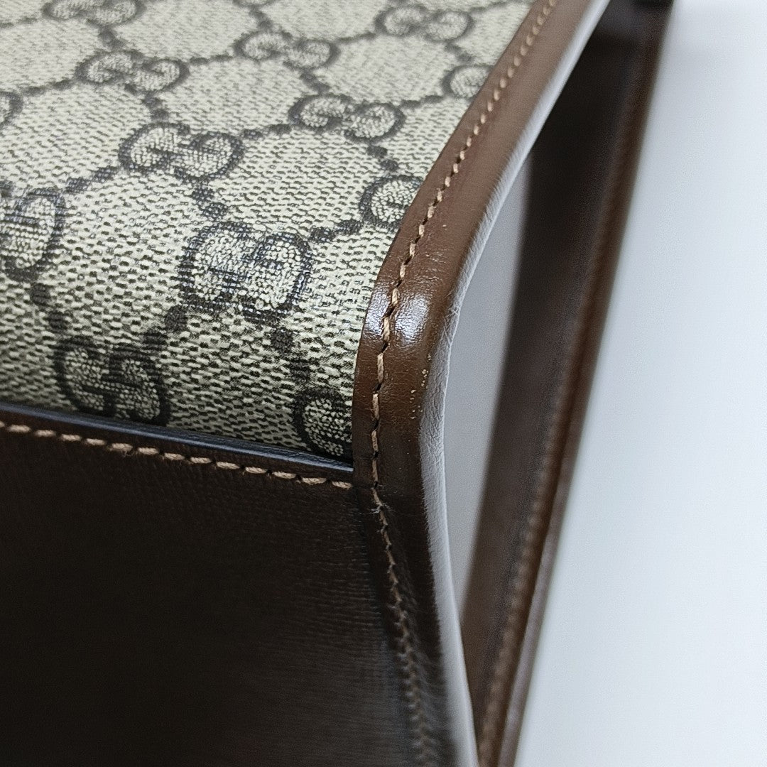Retro Small Monogram Coated Canvas Brown