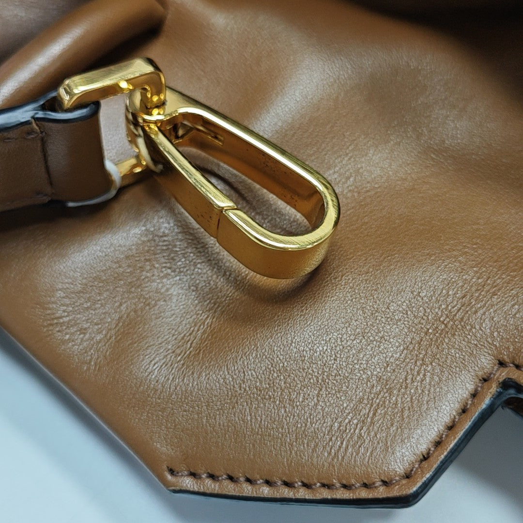 Calfskin Shoulder Bag Brown