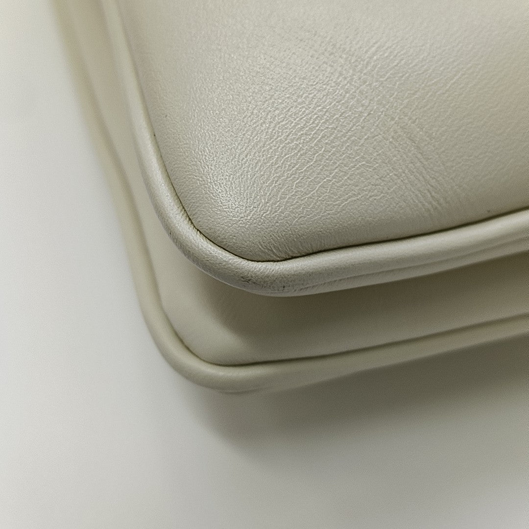 Calfskin Shoulder Bag White