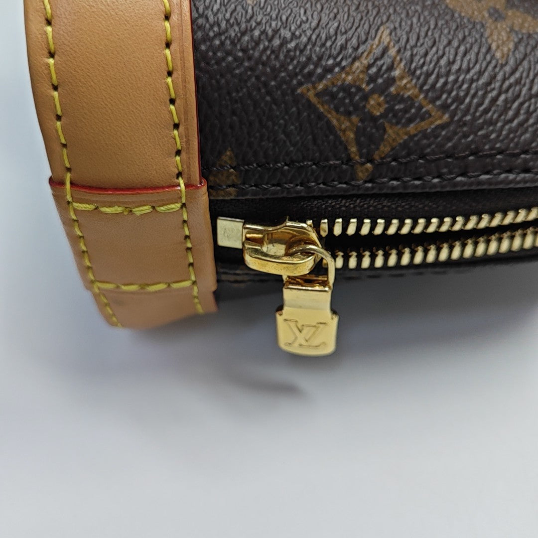 ALMA PM Monogram Coated Canvas Brown