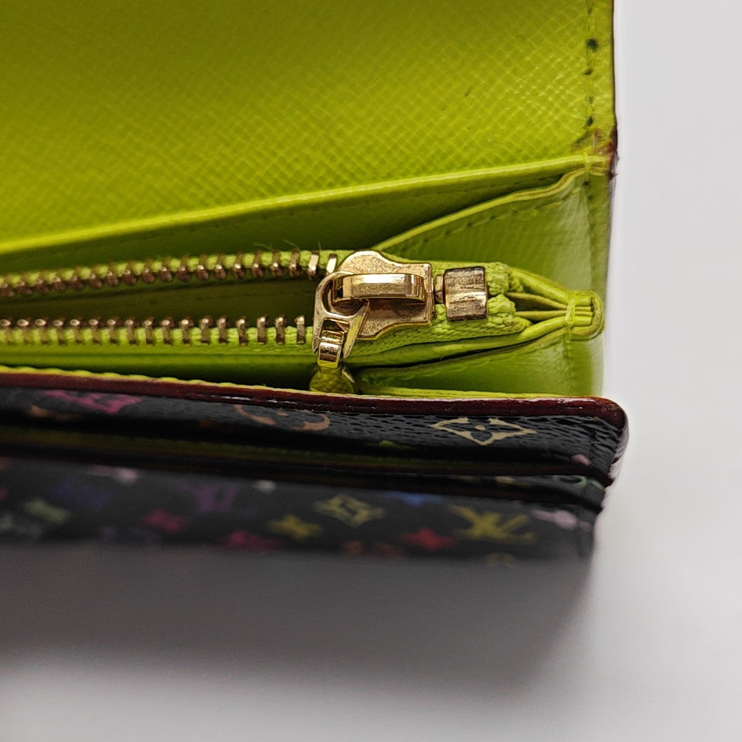 LV × TM PORTE MONNAIE Monogram Coated Canvas Black Wallet