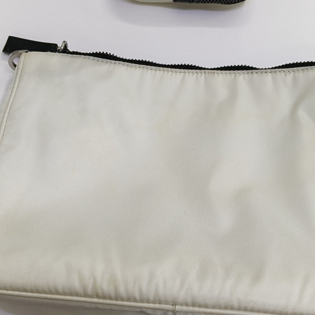 Nylon Shoulder Bag White