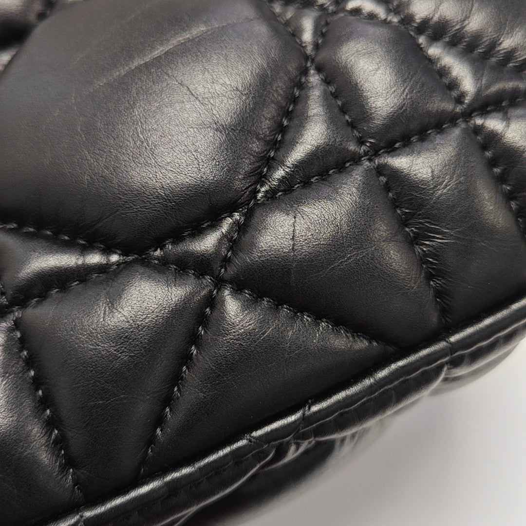 Diortravel Nomad Small Cannage Calfskin Black