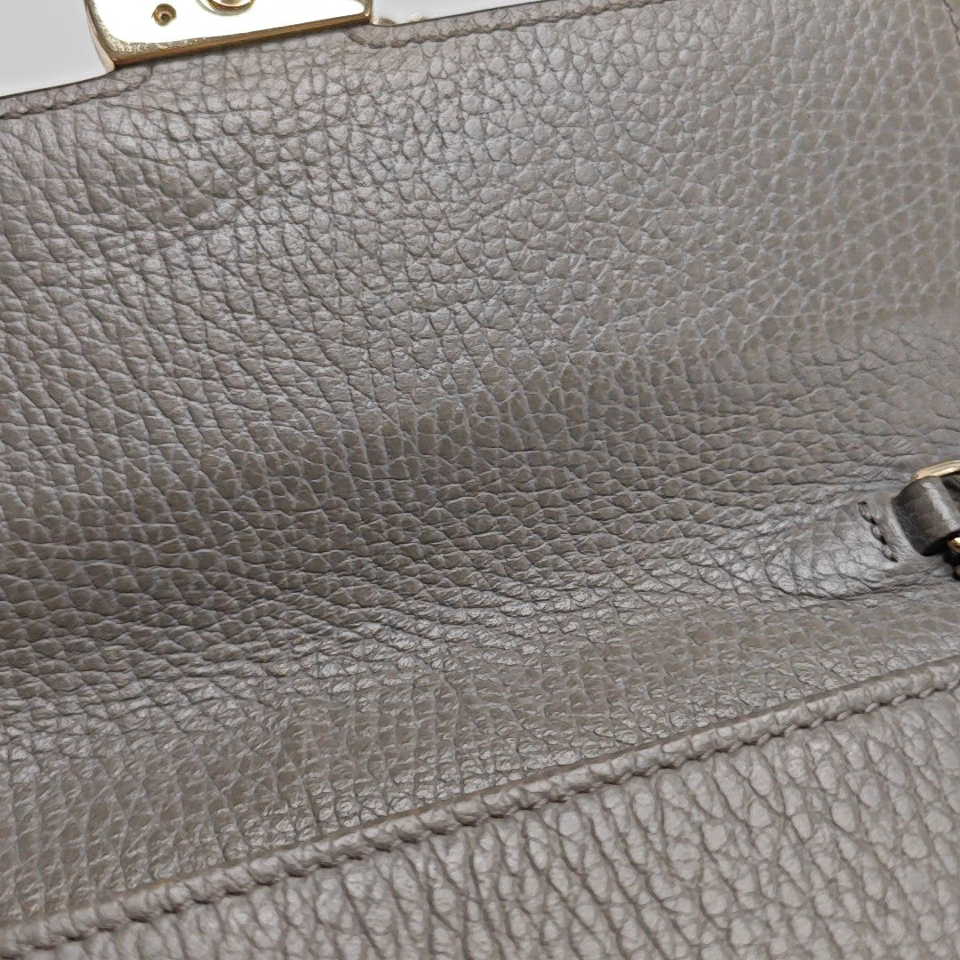 Interlocking G Small Calfskin Gray