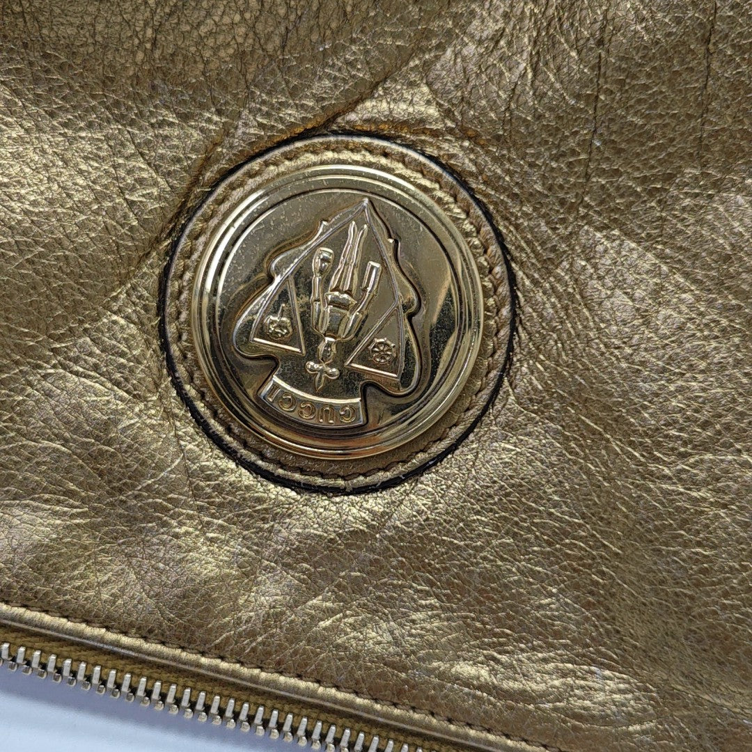 Calfskin Clutch Gold
