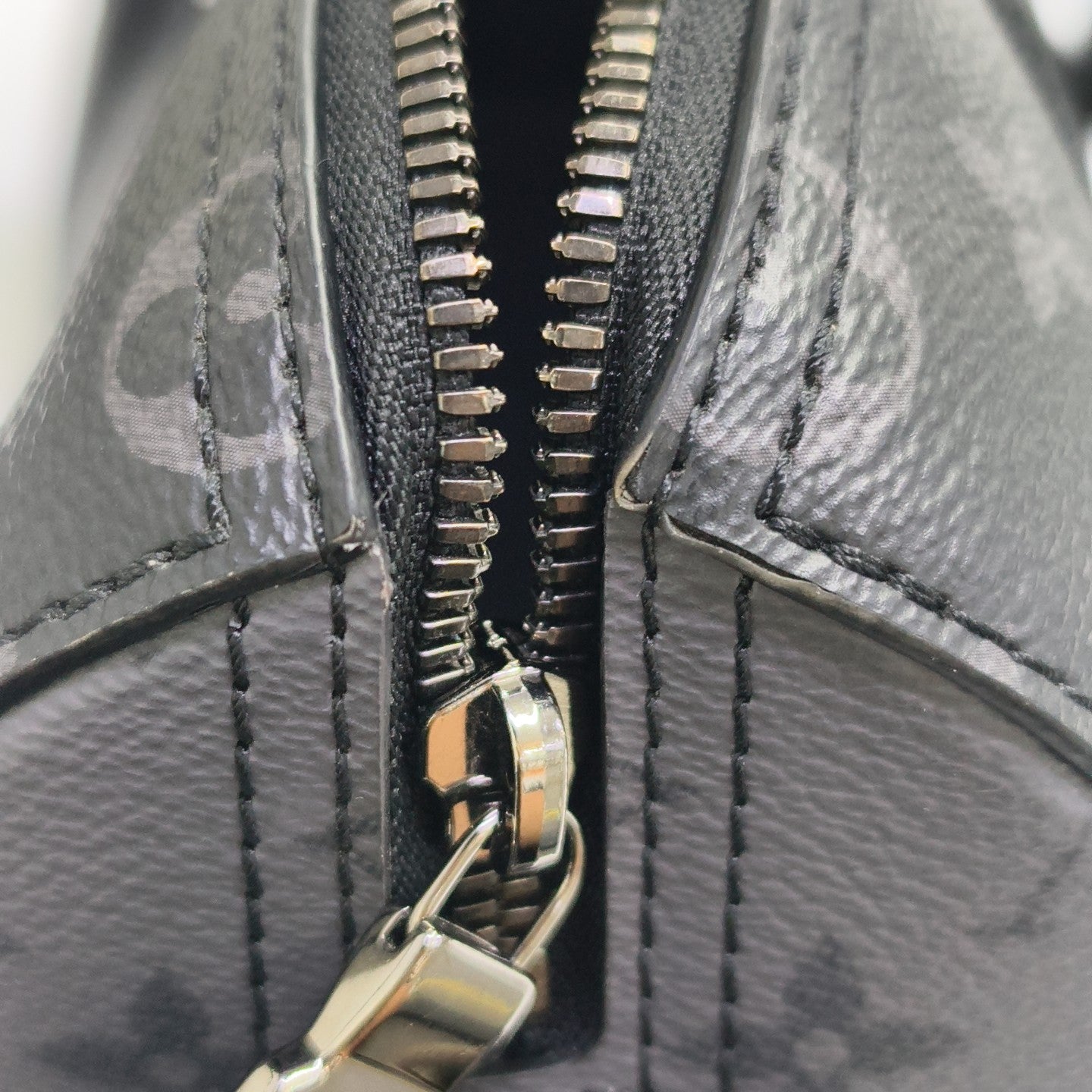 KEEPALL Monogram Coated Canvas Black