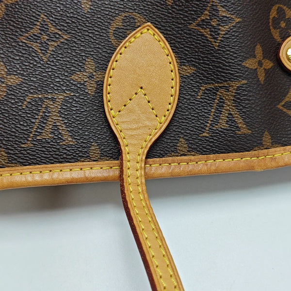 NEVERFULL MM Monogram Coated Canvas Brown