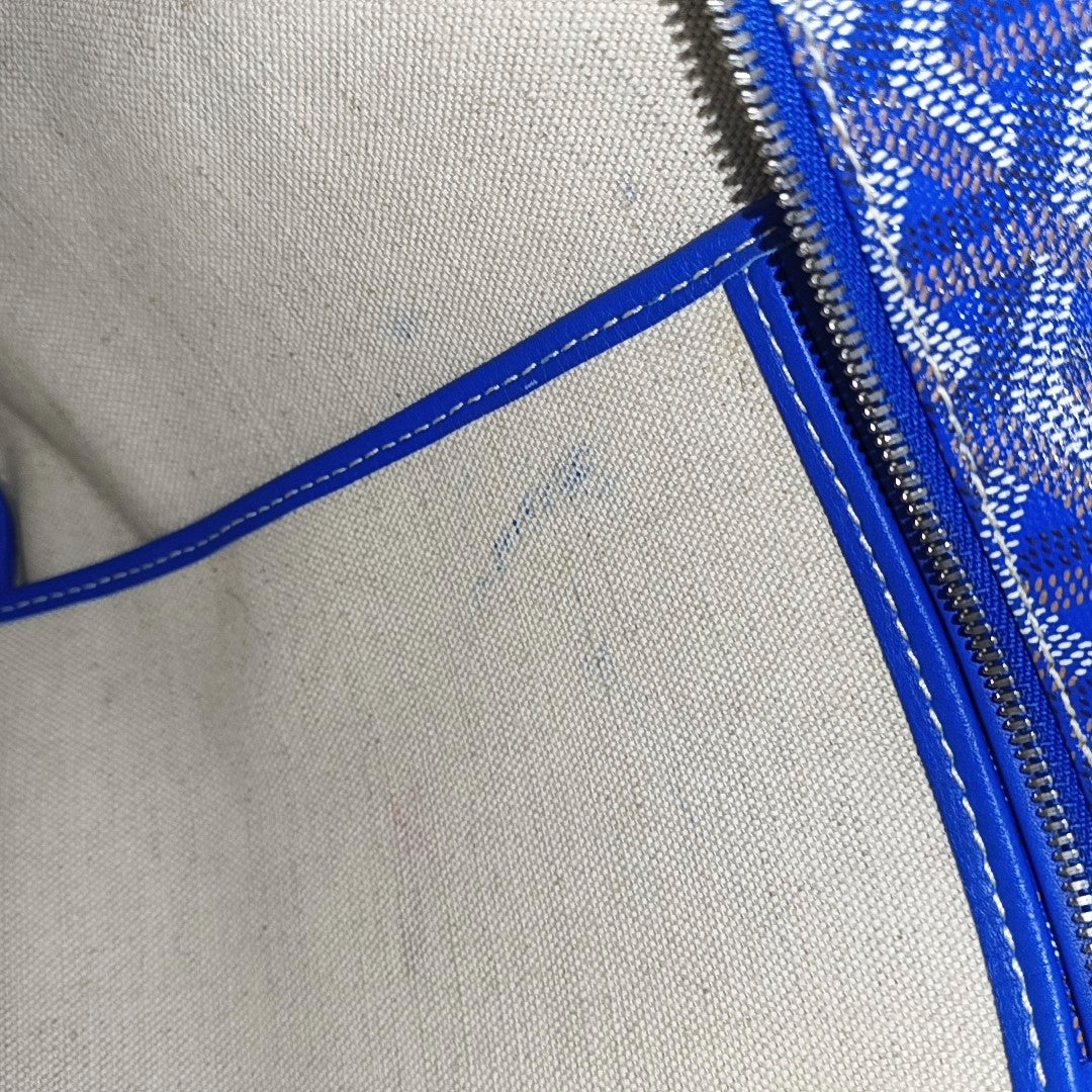 Authenticated pre-owned  Saint Louis PM Coated Canvas Blue - Tote Bag at Looply