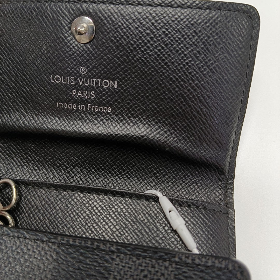 Damier Graphite Coated Canvas Key Pouch Gray