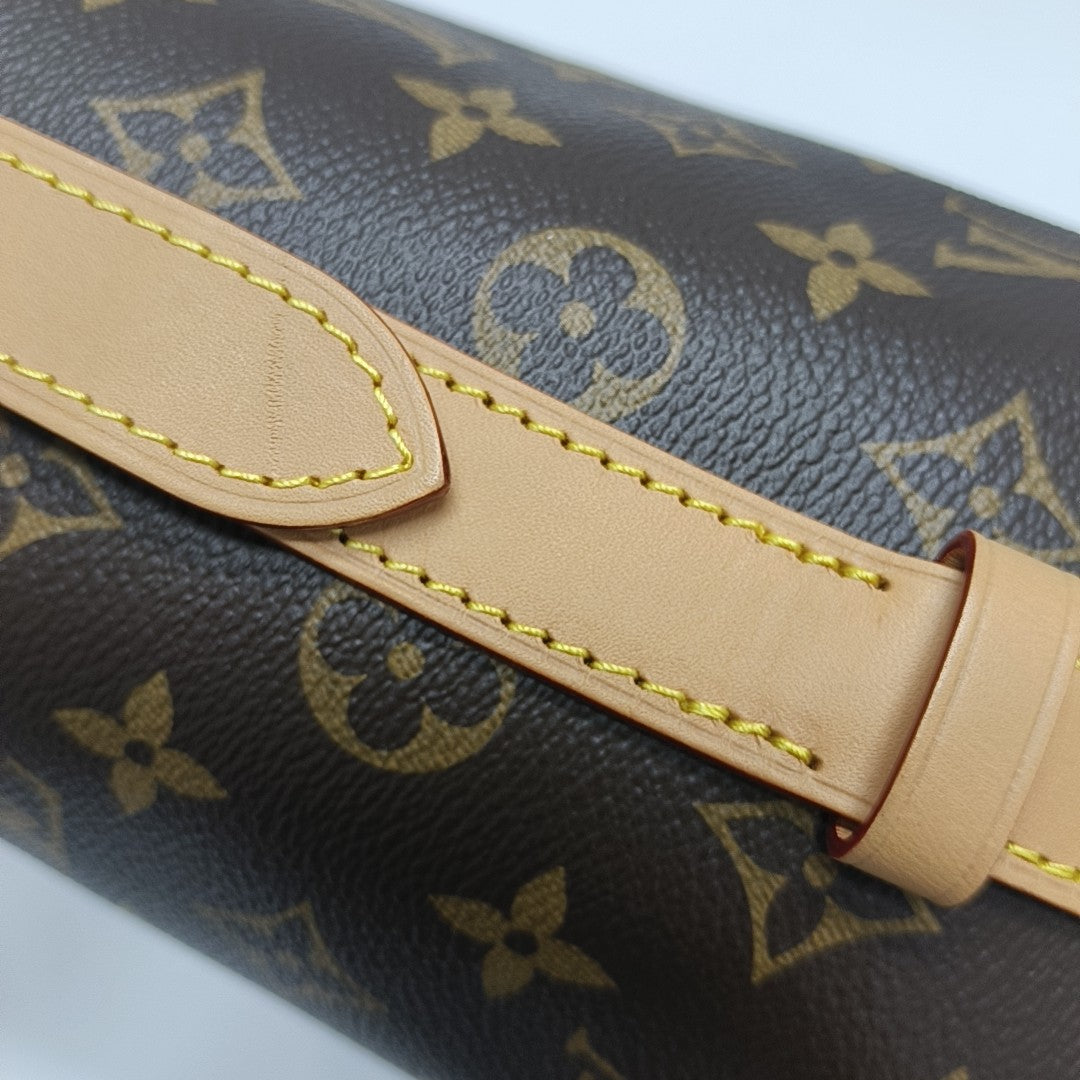 ALL IN BB Monogram Coated Canvas Brown