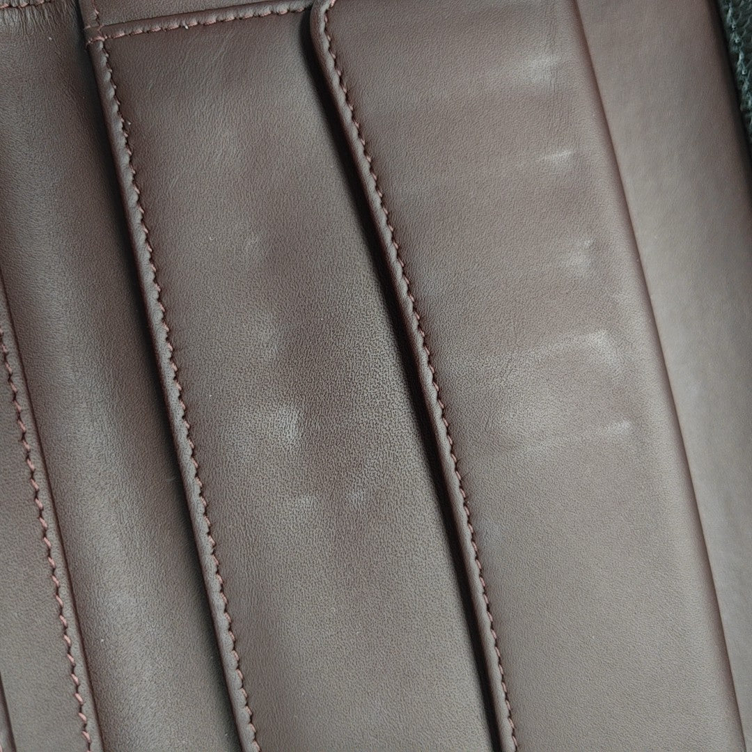 Quilted Grained Calfskin Wallet Black