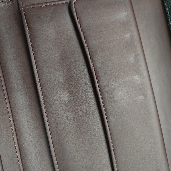 Quilted Grained Calfskin Wallet Black