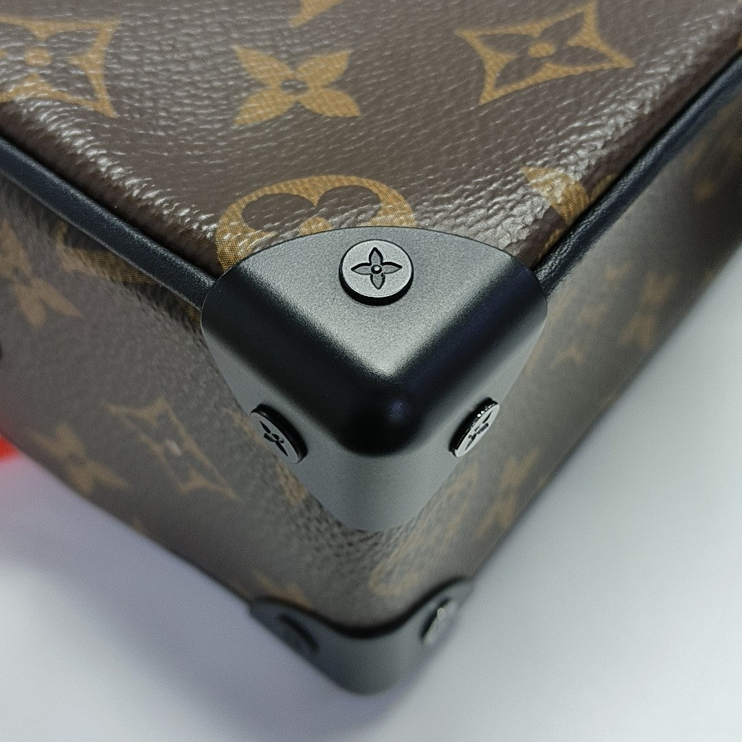 SOFT TRUNK Mini Monogram Coated Canvas Brown