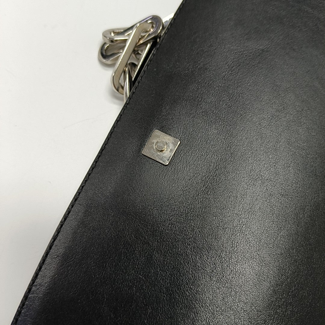 Calfskin Shoulder Bag Black