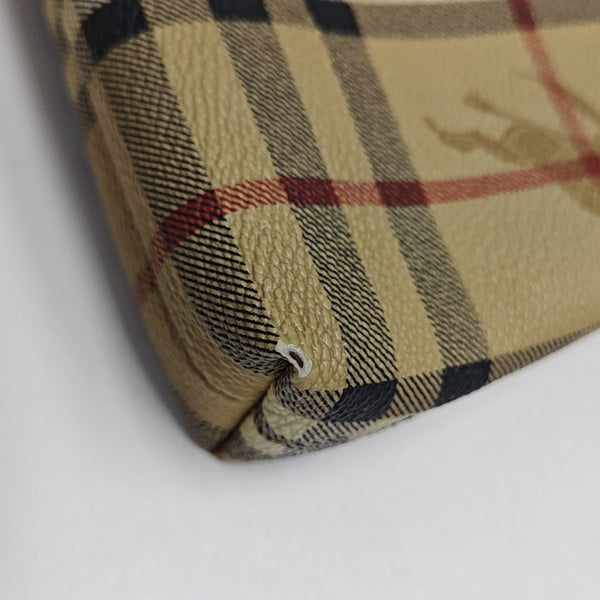 Coated Canvas Shoulder Bag Brown