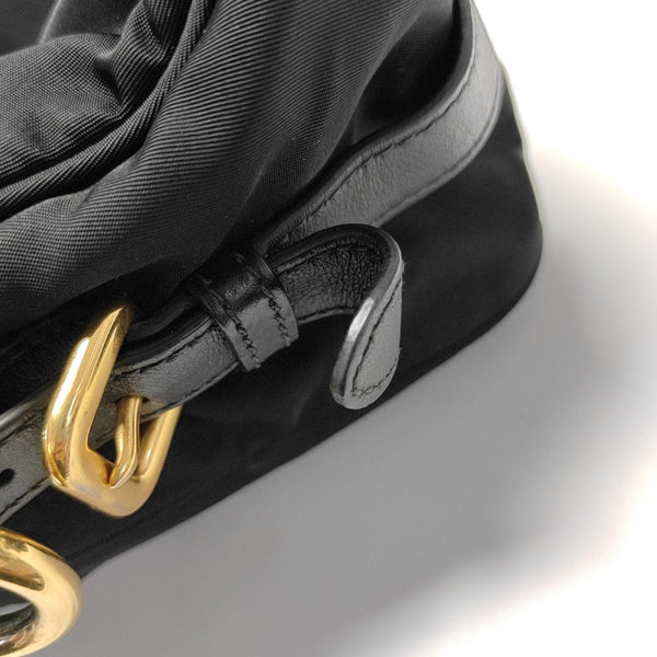 Nylon Shoulder Bag Black