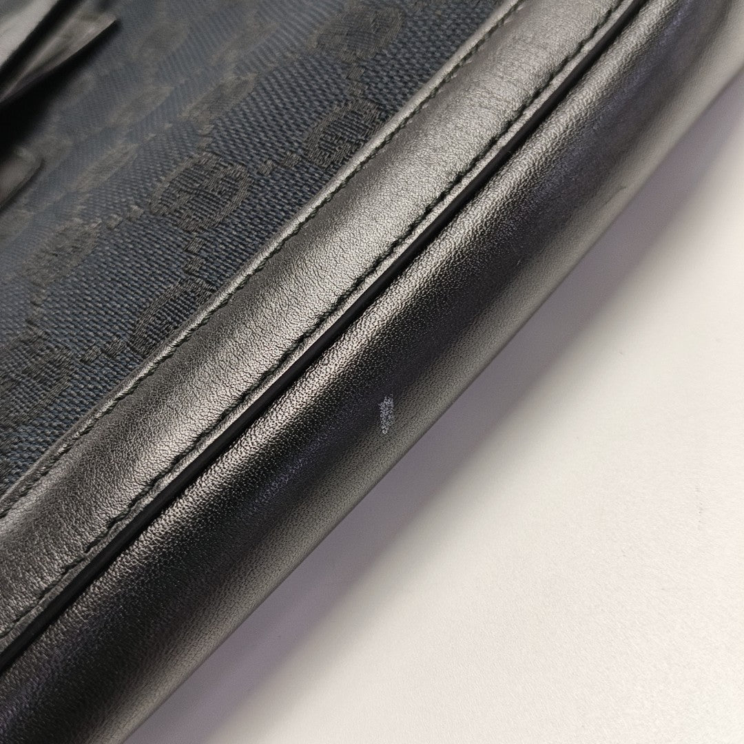 Monogram Canvas Shoulder Bag Black