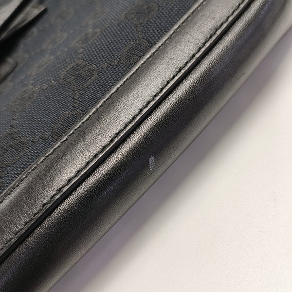 Monogram Canvas Shoulder Bag Black