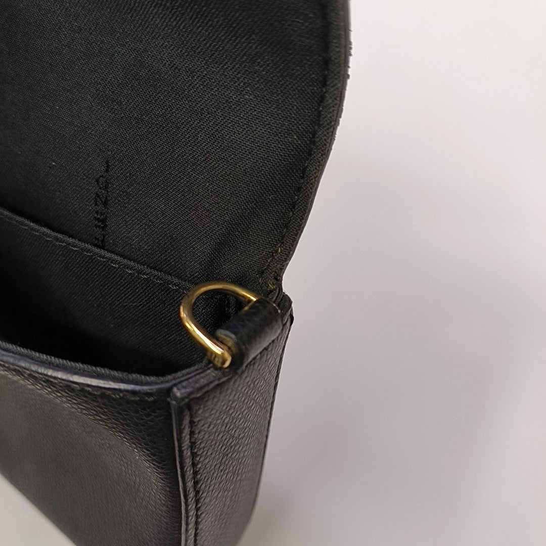Calfskin Shoulder Bag Black