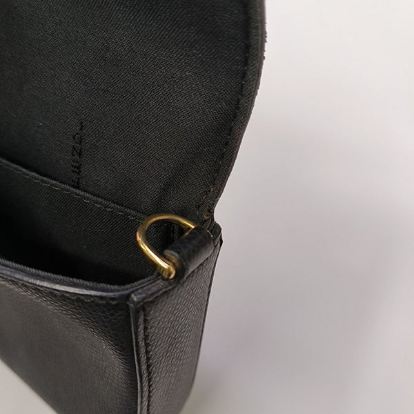 Calfskin Shoulder Bag Black