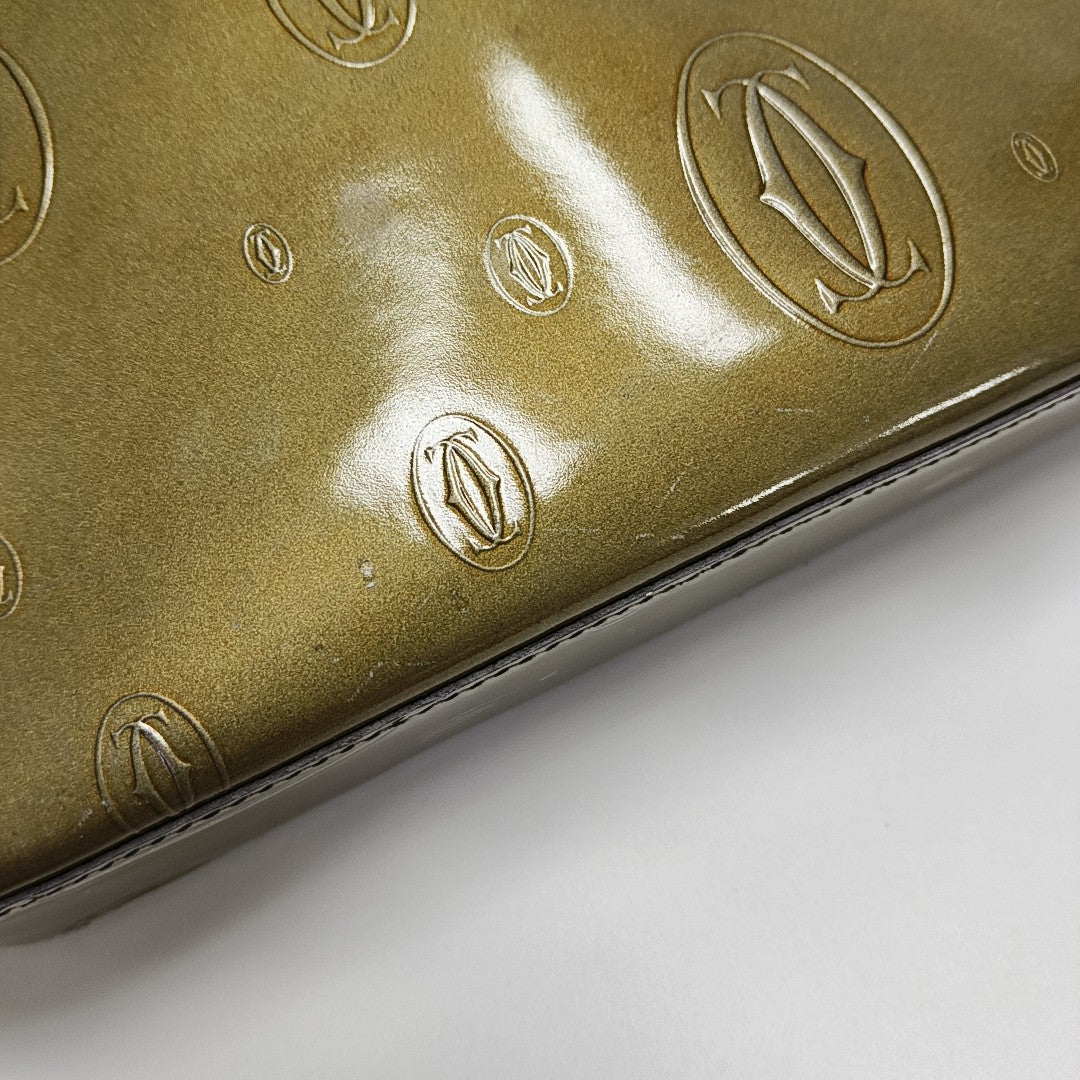 Patent Leather Shoulder Bag Green