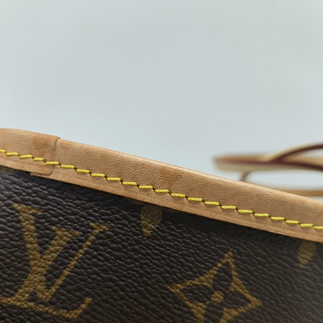 Authenticated pre-owned  NEVERFULL MM Monogram Coated Canvas Brown - Tote Bag at Looply