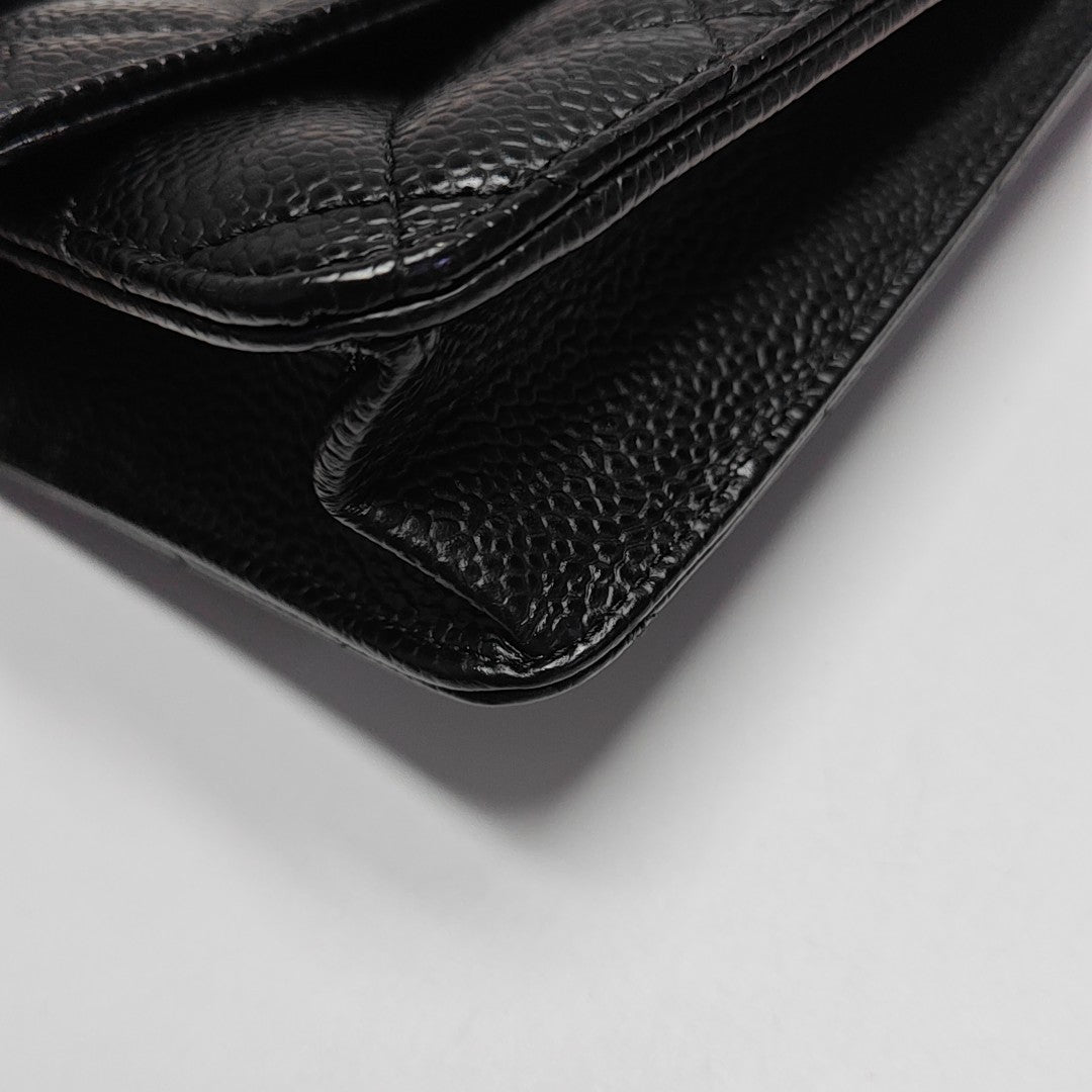 WOC Quilted Grained Calfskin Black