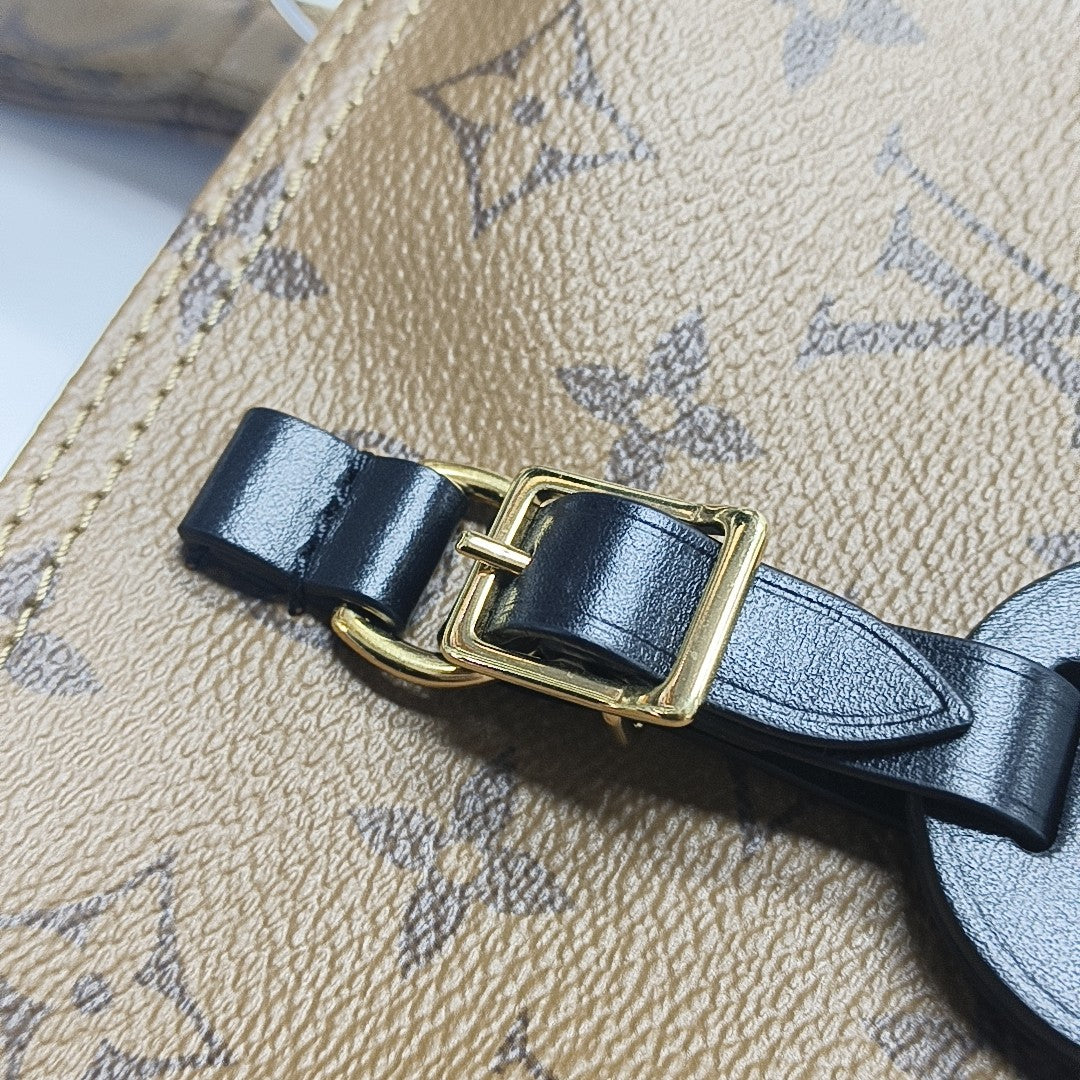 ATLANTIS BB Monogram Coated Canvas Brown