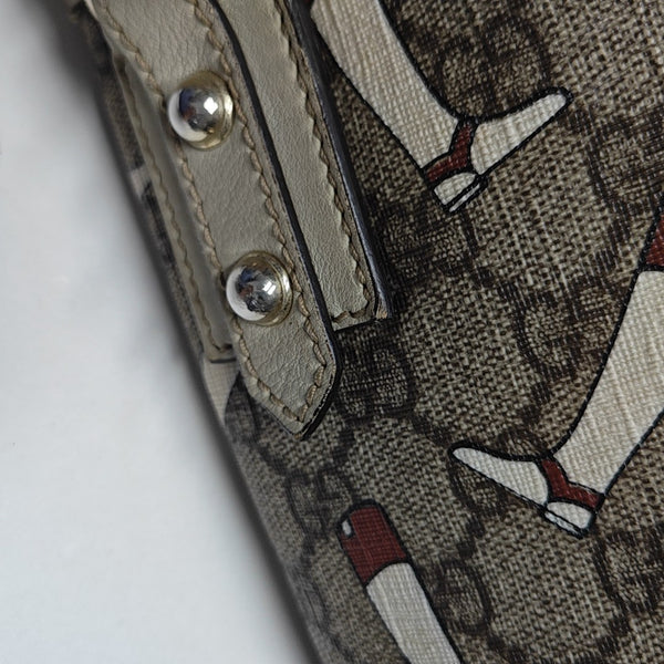 Monogram Coated Canvas Shoulder Bag Beige