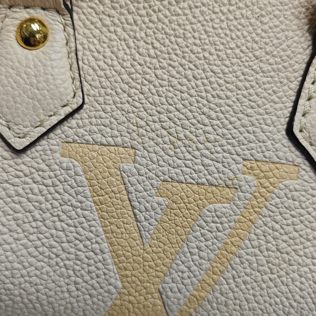 PAPILLON BB Monogram Calfskin Beige