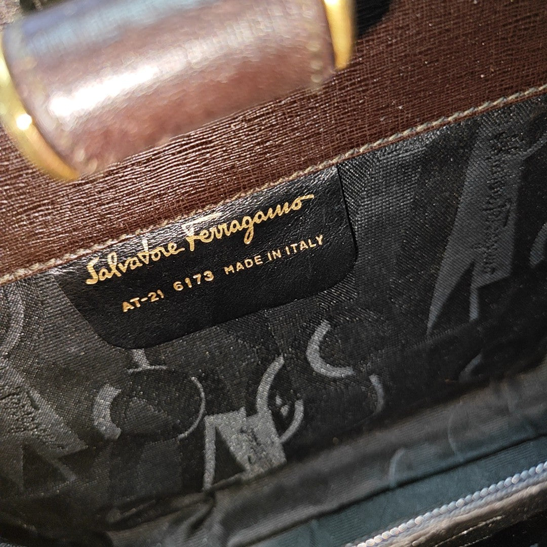 Calfskin Shoulder Bag Brown