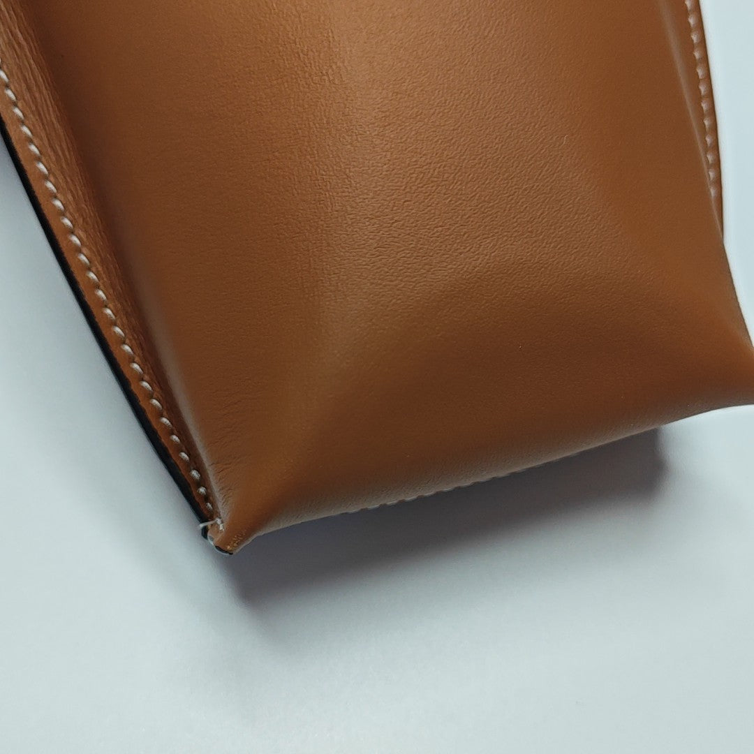 Calfskin Crossbody Bag Brown