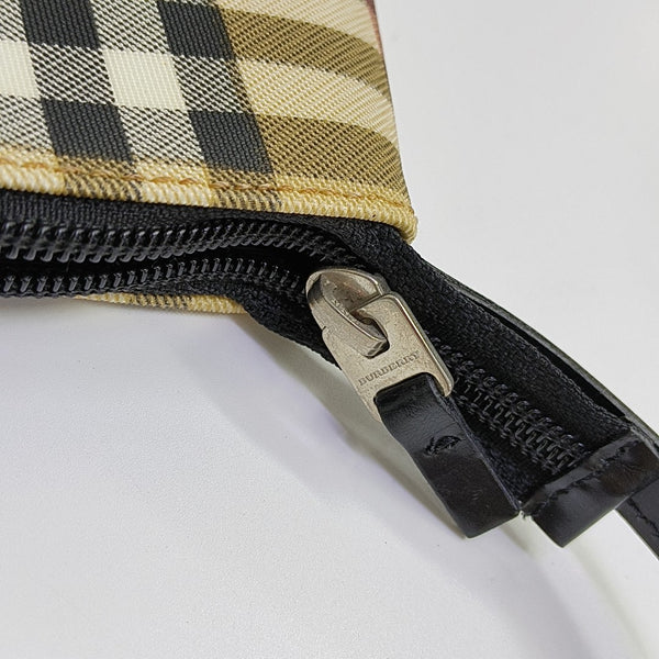 Coated Canvas Top Handle Bag Beige