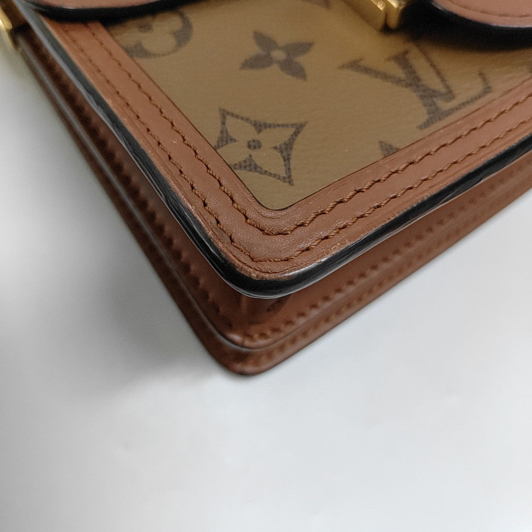 DAUPHINE Mini Monogram Coated Canvas Brown