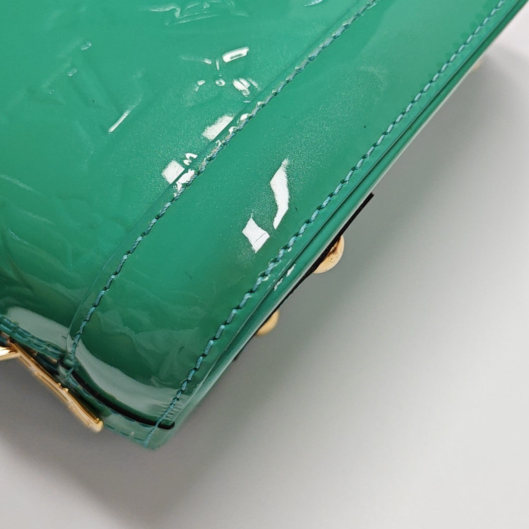 ALMA BB Monogram Patent Leather Green