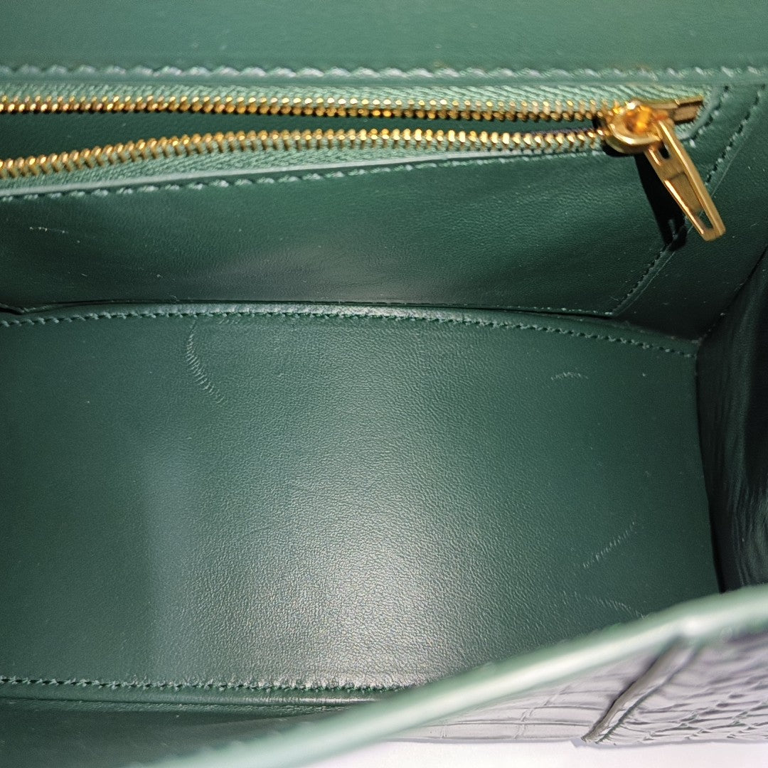Hourglass S Calfskin Green