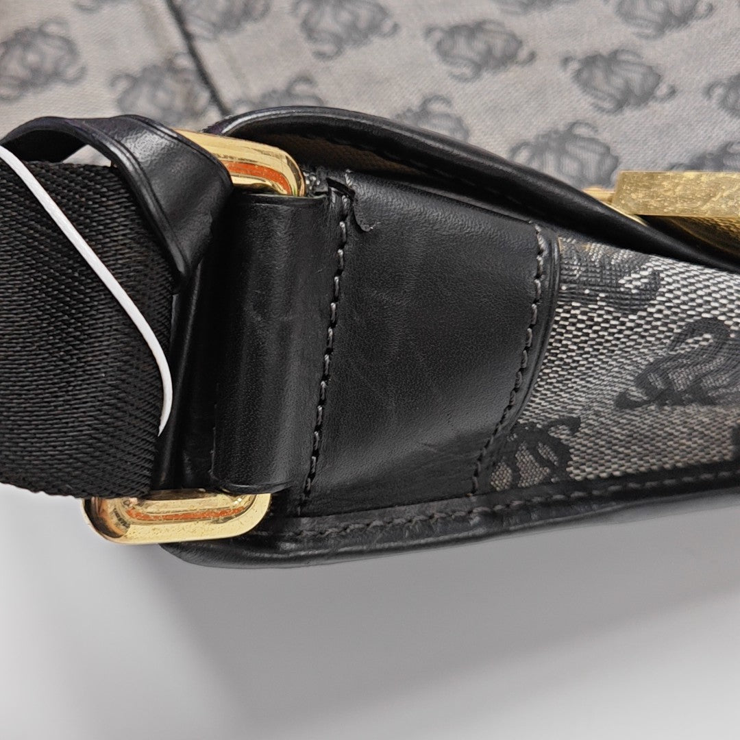 Monogram Coated Canvas Shoulder Bag Gray
