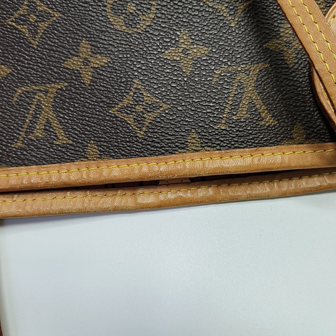 NEVERFULL MM Monogram Coated Canvas Brown