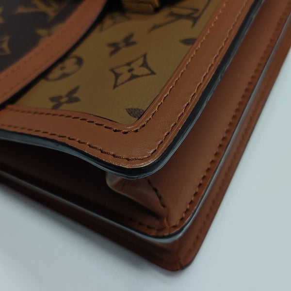 DAUPHINE MM Monogram Coated Canvas Brown