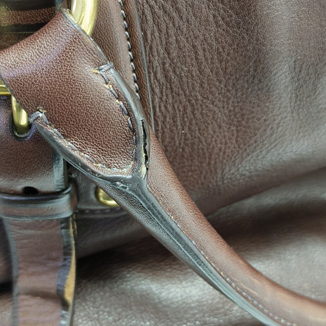 Calfskin Shoulder Bag Brown