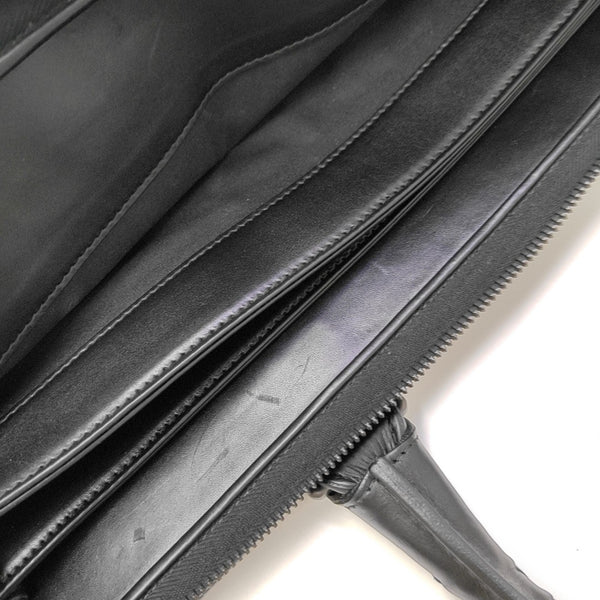 Calfskin Top Handle Bag Black