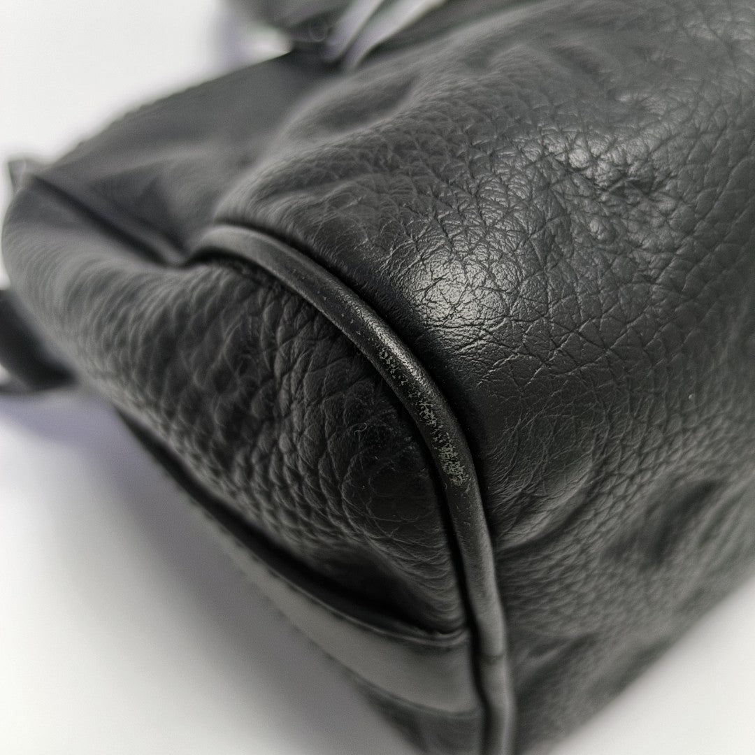 KEEPALL 25 Monogram Calfskin Black
