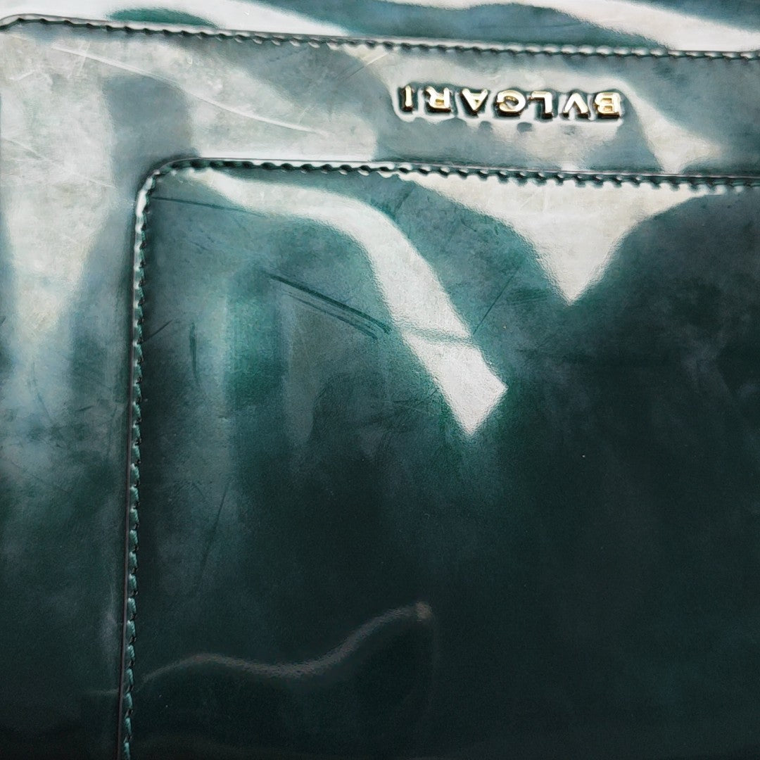 SERPENTI FOREVER Quilted Patent Leather Green