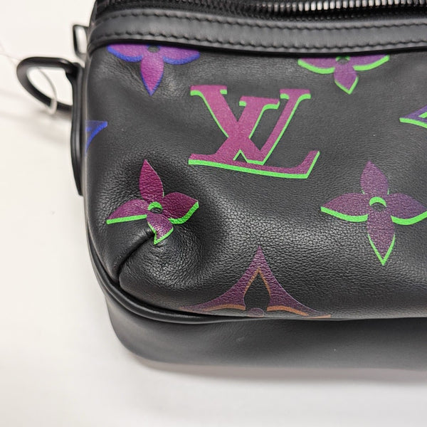 Monogram Calfskin Shoulder Bag PM Black