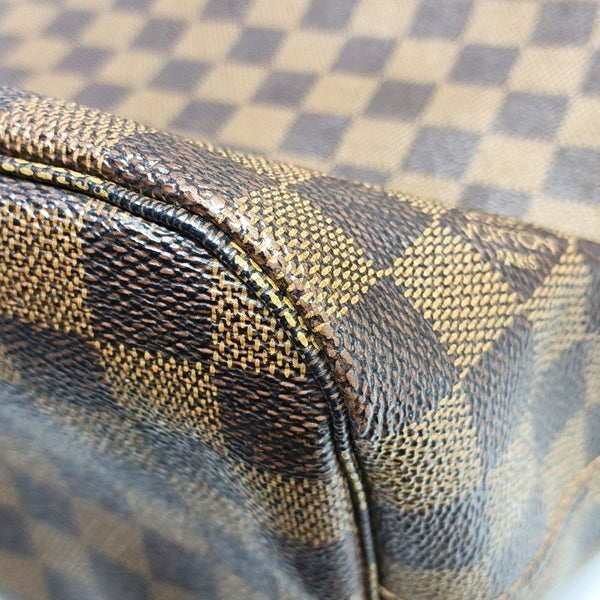 NEVERFULL MM Damier Ebene Coated Canvas Brown