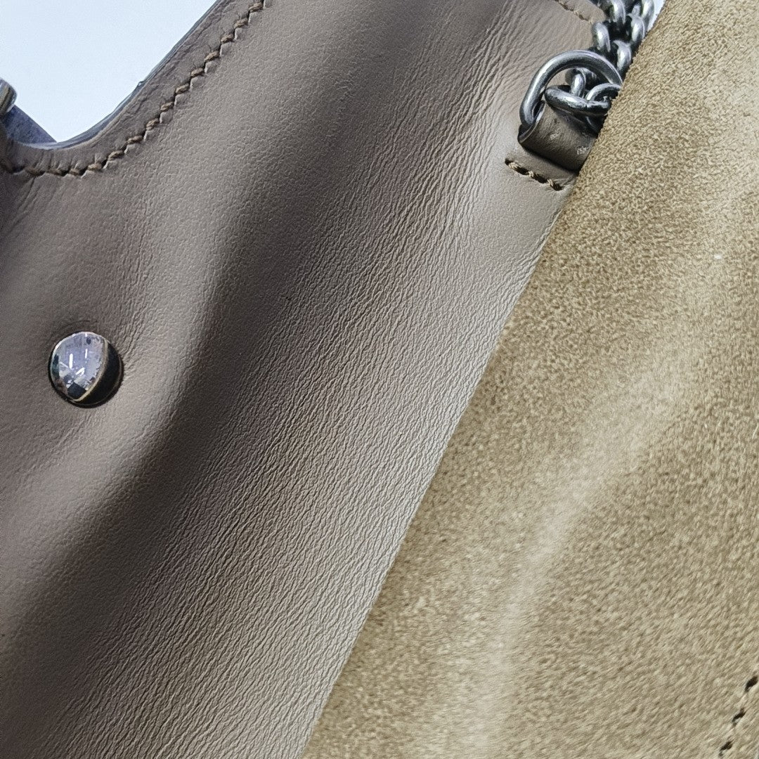 Dionysus Super Mini Monogram Coated Canvas Beige