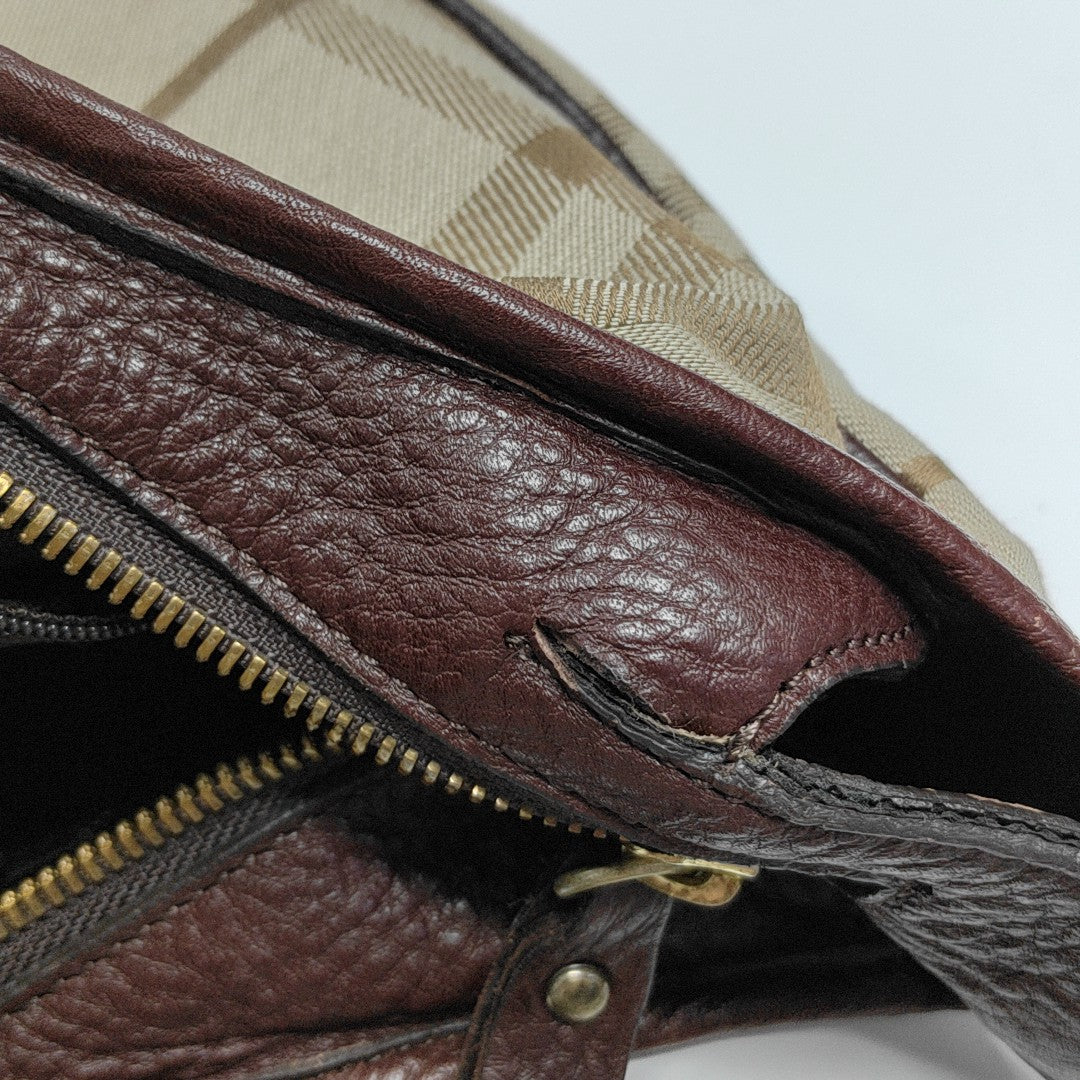 Canvas Top Handle Bag Brown