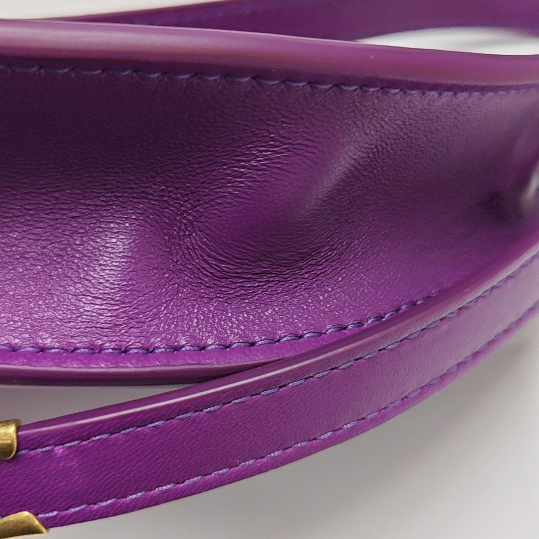Calfskin Shoulder Bag Mini Purple
