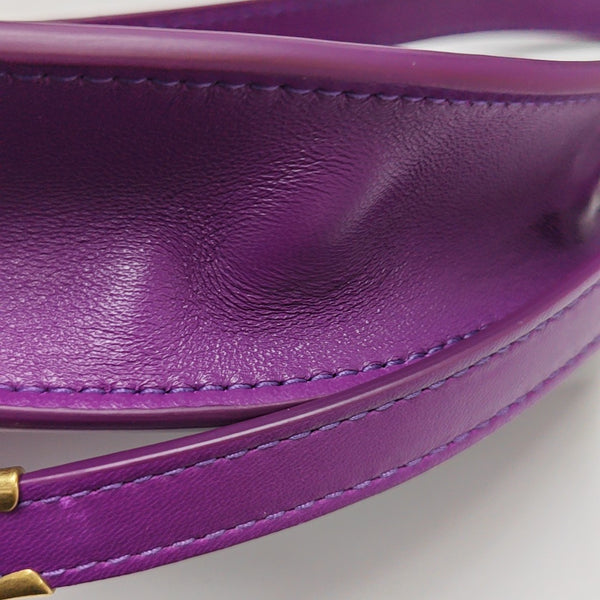 Calfskin Shoulder Bag Mini Purple