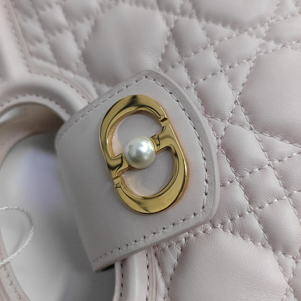 Jolie Top Handle Mini Cannage Lambskin Pink